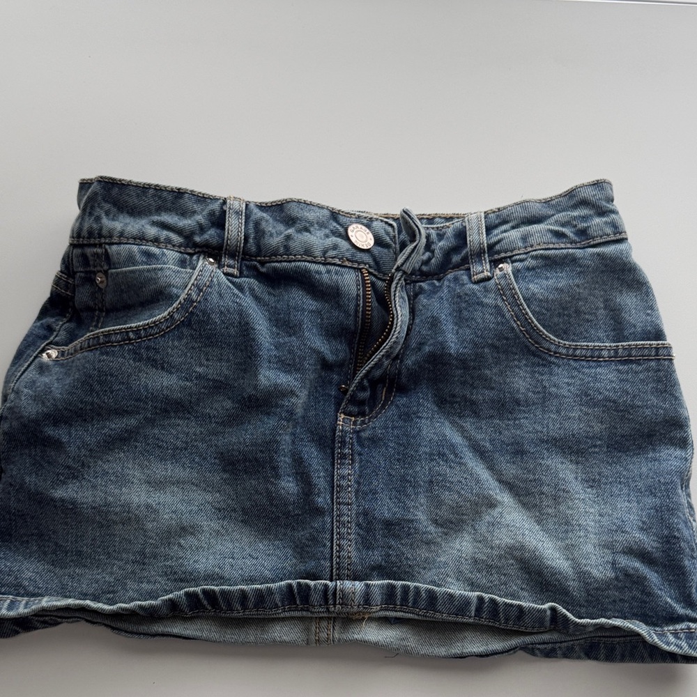 Garage Blue Denim Mini Skirt